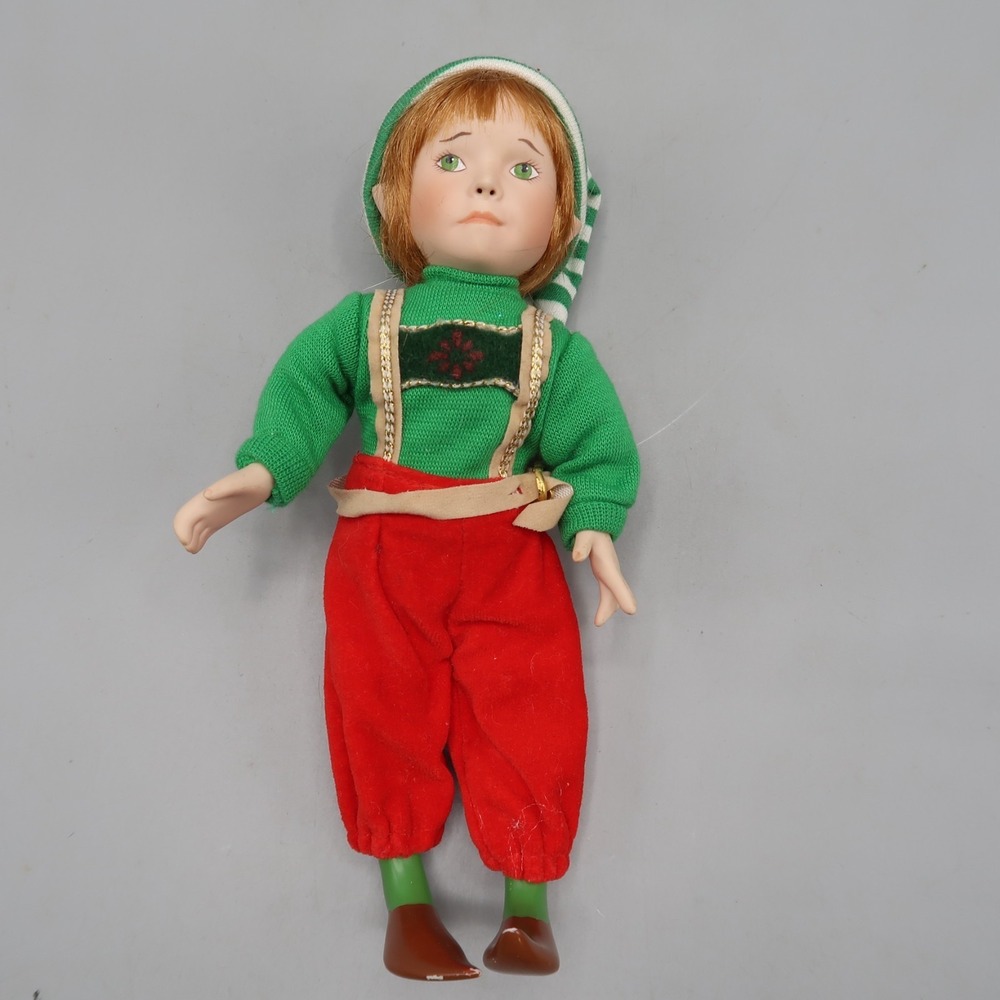 Vintage Paradise Galleries Santa's Elves Naughty ELF 8" Porcelain Santa